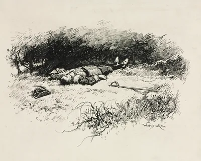 Tail Piece for Chapter XXI from "Lorna Doone" — William Henry Drake