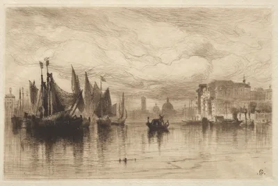 A Cloudy Day in Venice — Samuel Colman