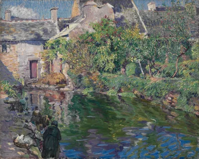 Washerwomen at Goyen — Abel George Warshawsky