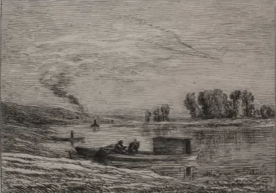 The Boat in Conflans — Charles-François Daubigny