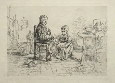 Peeling Potatoes — Jozef Israëls