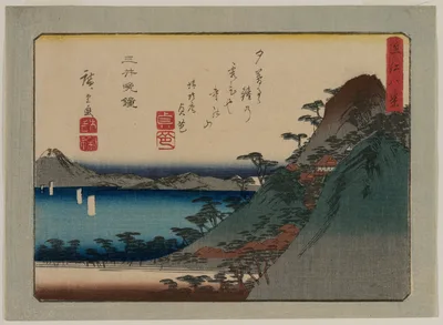 Evening Bell at Mii Temple, from the series Eight Views of Omi Province — Utagawa Hiroshige