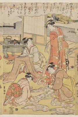 Women Making Clothing — Utagawa Toyokuni I