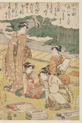 Women Making Clothing — Utagawa Toyokuni I