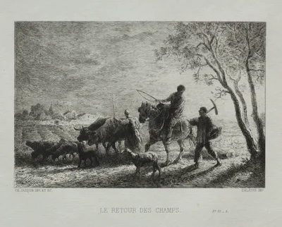 Return from the Fields — Charles Jacque