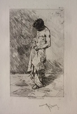 Man Searching for Fleas — Mariano Fortuny Marsal