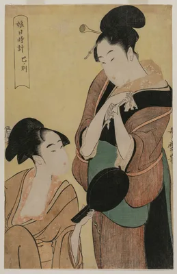 The Hour of the Snake (from the series A Clock for Young Women) — Kitagawa Utamaro