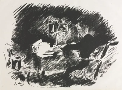 Illustration for The Raven by Edgar Allan Poe — Édouard Manet