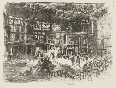 English War Work:  The Presses — Joseph Pennell