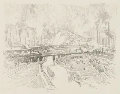 English War Work:  Munition Town — Joseph Pennell