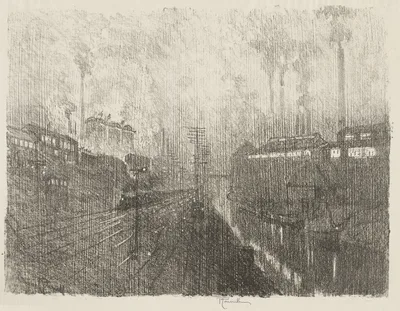 English War Work:  Evening in the Munitions Country — Joseph Pennell