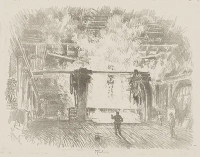 English War Work:  Making Armour-Plate — Joseph Pennell