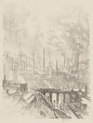 English War Work:  Munitions City, No. 1 — Joseph Pennell