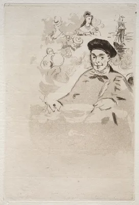 Frontispiece for an edition of Les Ballades by Theodore de Banville — Édouard Manet