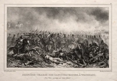 Dernière Charge des Lanciers Rouges à Waterloo — Auguste Raffet