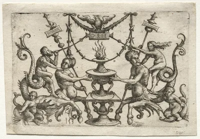 Ornament with Siren and Triton — Daniel Hopfer