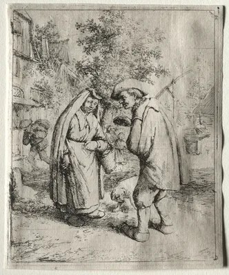 Man Conversing with a Woman — Adrian Ostade