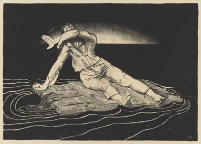 On a Raft — George Bellows
