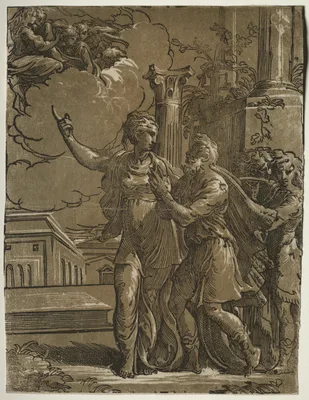 Tiburtine Sibyl and the Emperor Augustus — Parmigianino