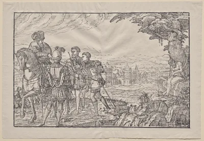Le pere mort et ses trois fils — Melchior Lorck