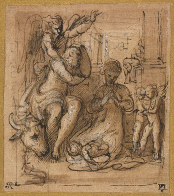 The Nativity with the Dream of Joseph — Parmigianino