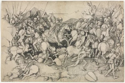 The Battle of St. James the Greater at Clavijo — Martin Schongauer
