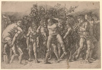 Bacchanal with Silenus — Giovanni Antonio da Brescia