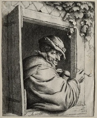 The Smoker at the Window — Adrian Ostade