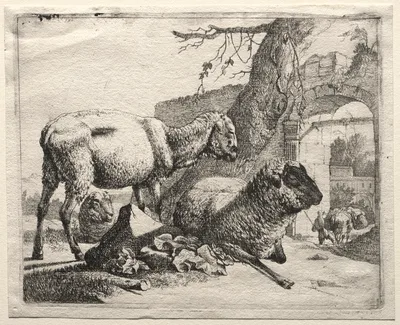The Muleteer under the Gateway — Johann Heinrich Roos