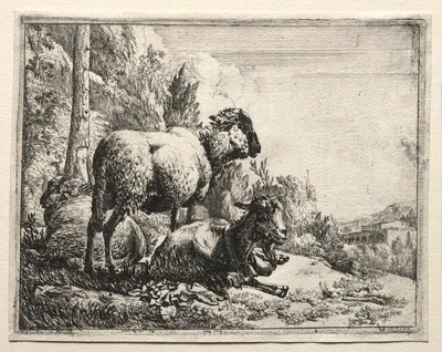 Goat with Bell — Johann Heinrich Roos