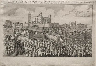 Execution of the Earl of Strafford — Wenceslaus Hollar