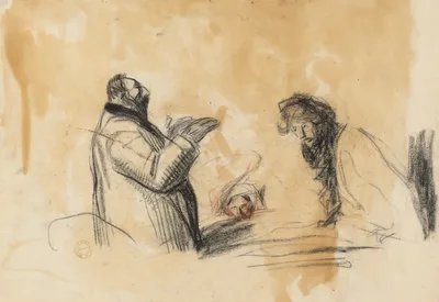 Sketch for In the Hospital (verso) — Jean-Louis Forain