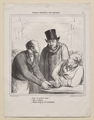 Are you not ordering anything?... — Honoré Daumier