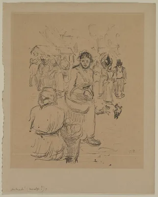 At the Market — Camille Pissarro