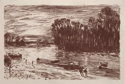 On the Banks of the Loing — Alfred Sisley