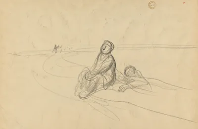 Two Figures on a Road (verso) — Jean-Louis Forain