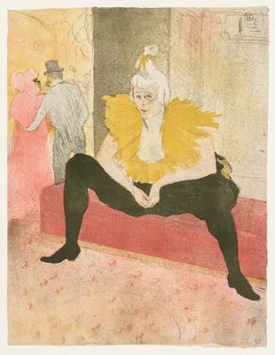 Elles: The Seated Clown, Mlle Cha-u-Ka-o — Henri de Toulouse-Lautrec