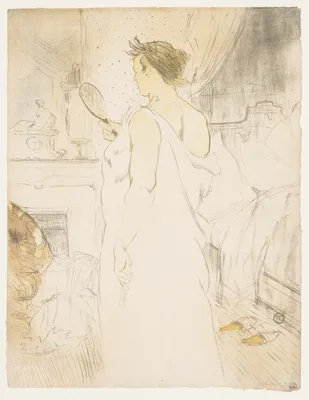 Elles: Woman with a Hand Mirror — Henri de Toulouse-Lautrec