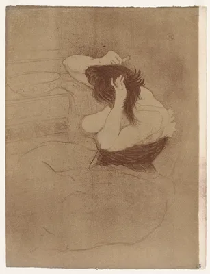 Elles: Woman Combing Her Hair — Henri de Toulouse-Lautrec
