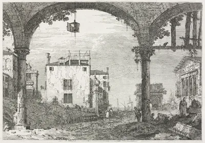 Views: The Portico with the Lantern — Canaletto