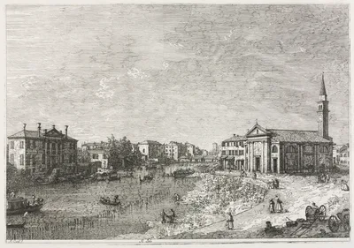 Views:  View of Dolo, A Town on the Brenta, West of Venice — Canaletto