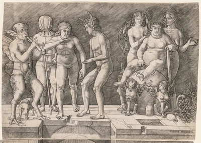 Allegory of the Fall of Ignorant Humanity: Virtus Combusta — Giovanni Antonio da Brescia