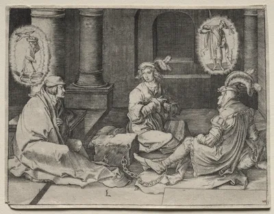 Joseph Interprets the Dreams in Prison — Lucas van Leyden
