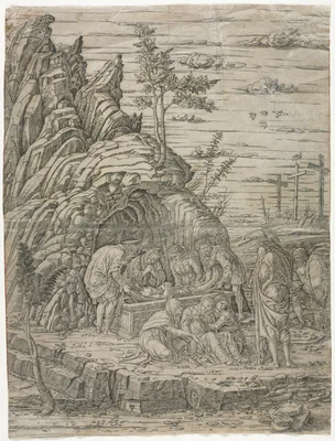 The Entombment with the Four Birds — Andrea Mantegna