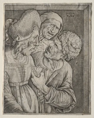 The Rich Old Woman — Agostino Veneziano