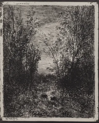 A Stream in a Glade — Charles-François Daubigny