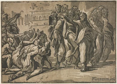 Christ Healing the Lepers — Andrea Andreani