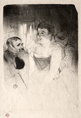 Judic in the Loge — Henri de Toulouse-Lautrec
