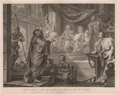 Paul before Félix (Large Plate) — William Hogarth