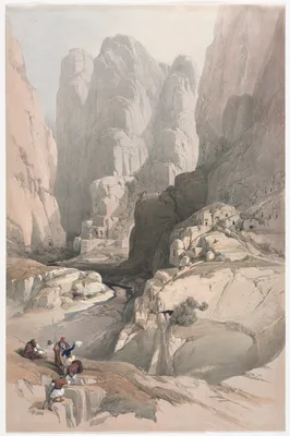 Entrance to Petra, the Theatre — David Roberts